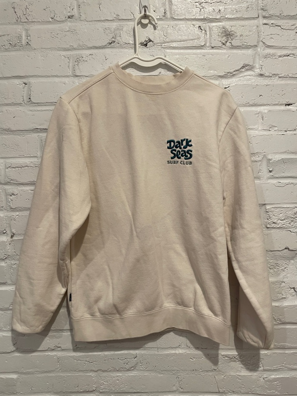 Dark Seas Surf Club Cream & Green Crewneck Sweatshirt - Women or Men